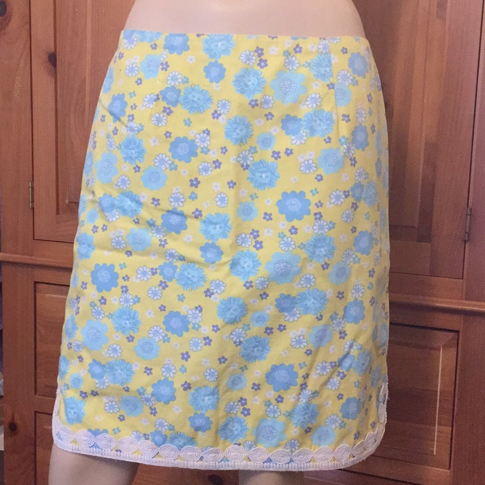Vintage Lilly Pulitzer Floral, Daisy, Lion Skirt